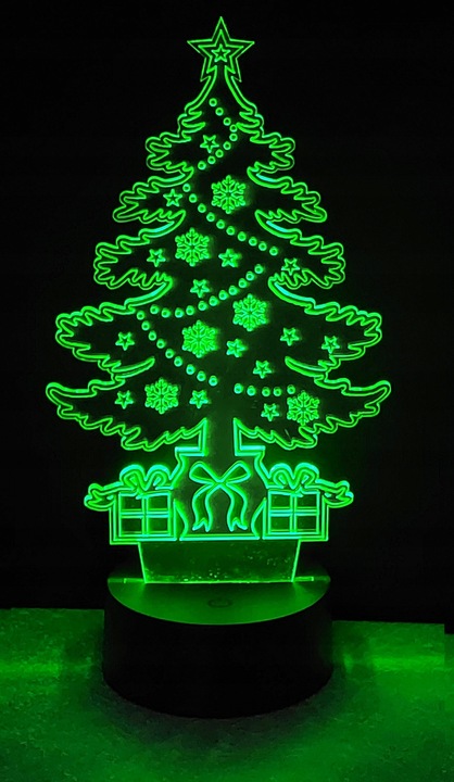 OZDOBA ŚWIĄTECZNA CHOINKA 3D LED KOLORY RGB PILOT