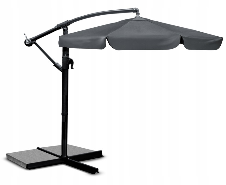 Parasol ogrodowy duży składany z wysięgnikiem pokrowiec 8 segmentów Ø 350cm