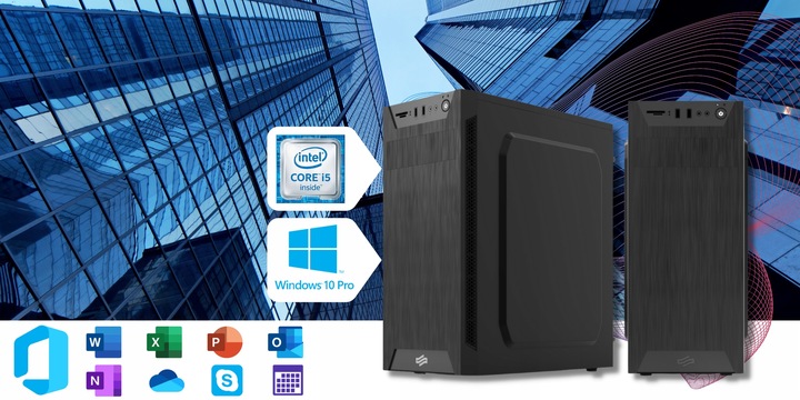 Komputer Stacjonarny Intel Core i5 8GB 512GB SSD Windows 10 WiFi Wydajny