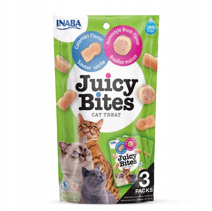 INABA CAT JUICY BITES Przysmaki dla Kota ZESTAW 5 SMAKÓW 5 opak. (3x11,3g)