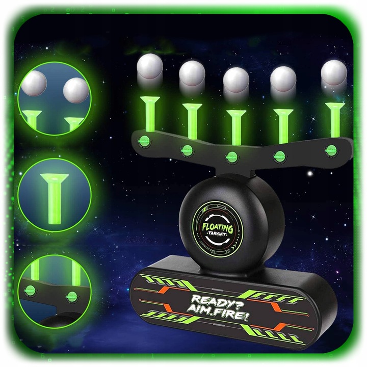 STRZELANIE DO CELU GRA PISTOLET + LATAJĄCE PIŁKI PREZENT DLA 6 7 8 9 LATKA