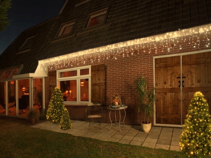 SOPLE FLASH 500 LED ZEWNĘTRZNE BIAŁE CIEPŁE CHOINKOWE lampki z Flashem