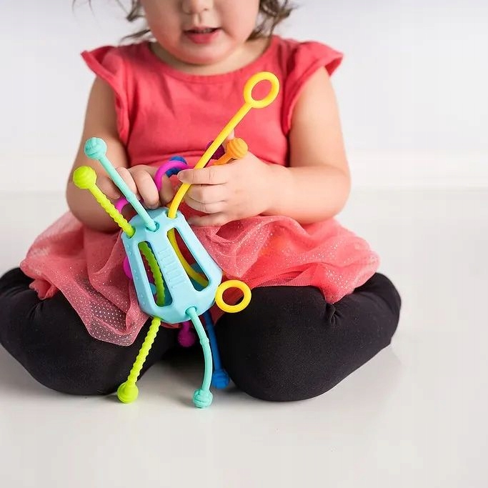 MOBI ZIPPEE Zabawka sensoryczna PRZECIĄGANIEC sznureczki linki przeciąganie