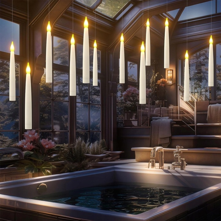 LAMPKA W PŁYWAJĄCE ŚWIECA LED DEKORACJA HARRY POTTER MAGIC WAND 12SZT