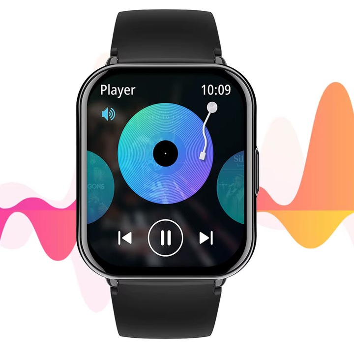 Smartwatch damski z funkcją rozmów i powiadomień puls kroki sen menu PL