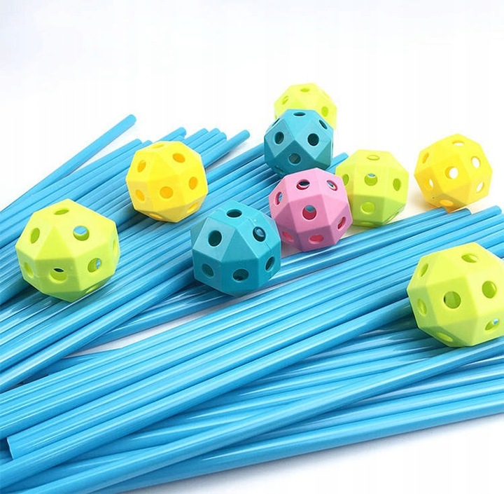 KLOCKI KONSTRUKCYJNE DO BUDOWANIA BAZY XXL DLA DZIECI RURKI SŁOMKI 340 EL