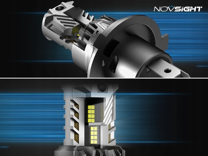 ŻARÓWKI LED H4 +700% BARDZO MOCNE BIAŁE 6500K 1:1 CANBUS