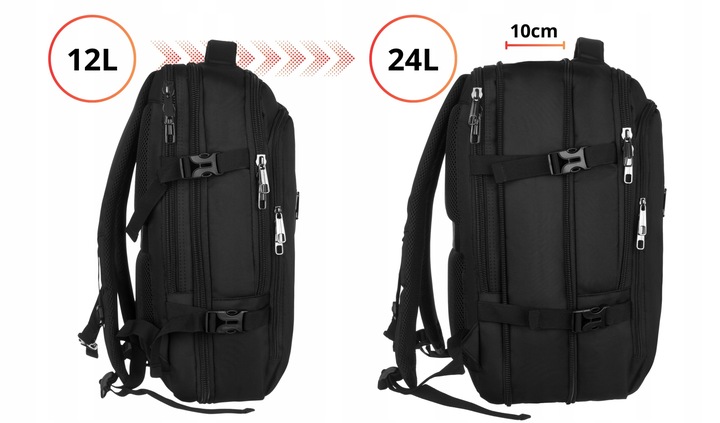 Plecak podróżny turystyczny wielofunkcyjny port USB Peterson bagaż kabinowy