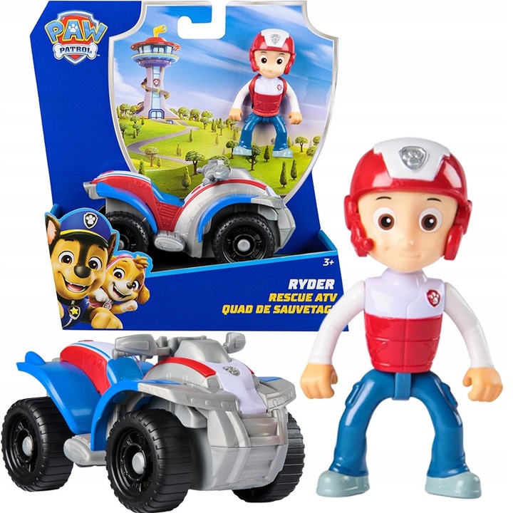 PSI PATROL RYDER QUAD POJAZD RATUNKOWY RUCHOMA FIGURKA ZESTAW ECO
