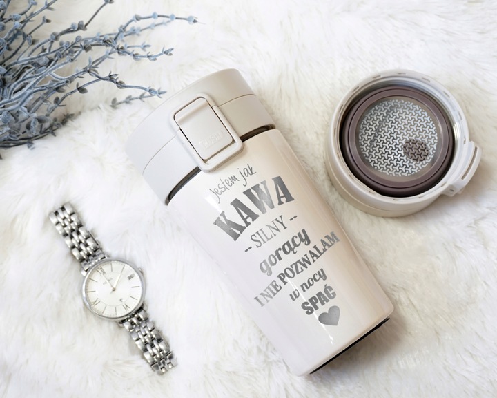 Kubek termiczny 300 ml prezent dla przyjaciółki TERMOS bidon +TWÓJ GRAWER