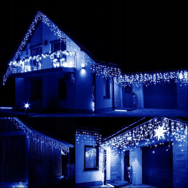 SOPLE FLASH 300 LED ZEWNĘTRZNE NIEBIESKIE CHOINKOWE lampki z Flashem