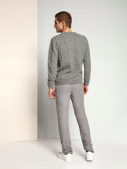 M6022 TOP SECRET SZARE KLASYCZNE SPODNIE _33