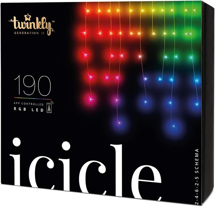 Łańcuch świetlny na zewnątrz Twinkly Sople 190 LED RGB WIFI 5m J495