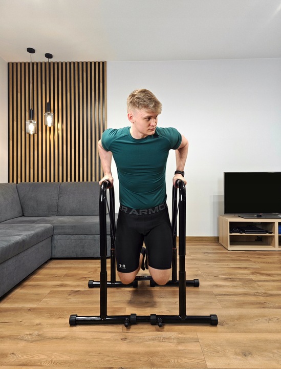 Poręcze do dipów ćwiczeń pompek, dipy treningowe WYSOKIE 90cm STABILNE