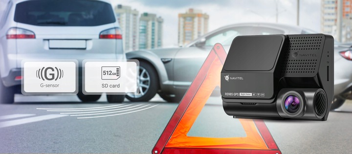 Inteligentny wideorejestrator Navitel RS985 GPS Night Vision 4K + Gratis