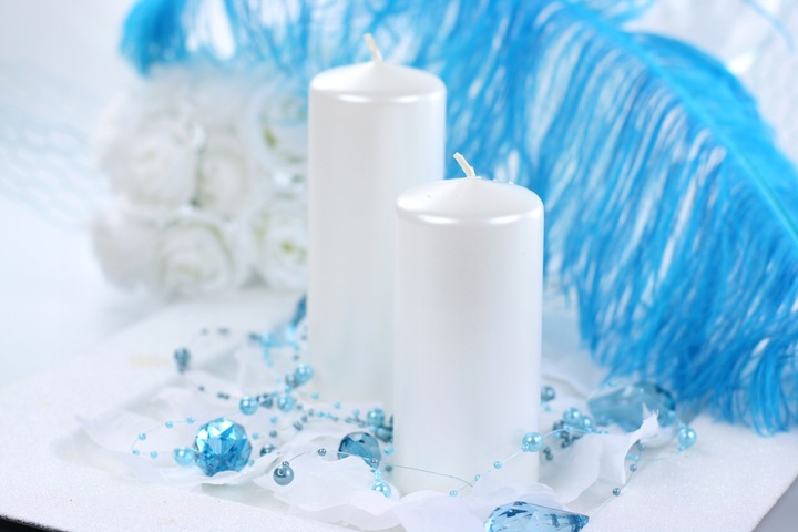 Komplet świec 7,9,11,13cm adwentowe świeczki stroik białe perłowe