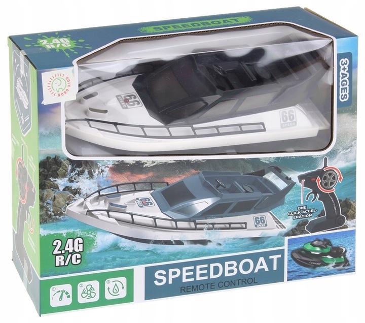 Motorówka Łódź Łódka Zdalnie Sterowana Pilot Łódka Wyścigowa RC