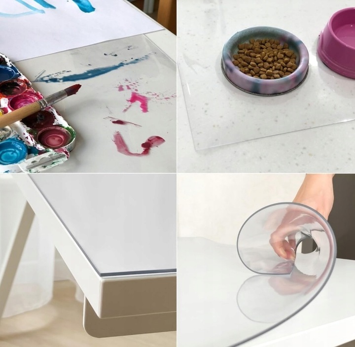 MATA OHRONNA NA STÓŁ BLAT PODKŁADKA PRZEZROCZYSTA MIĘKKIE SZKŁO 1MM 60X120