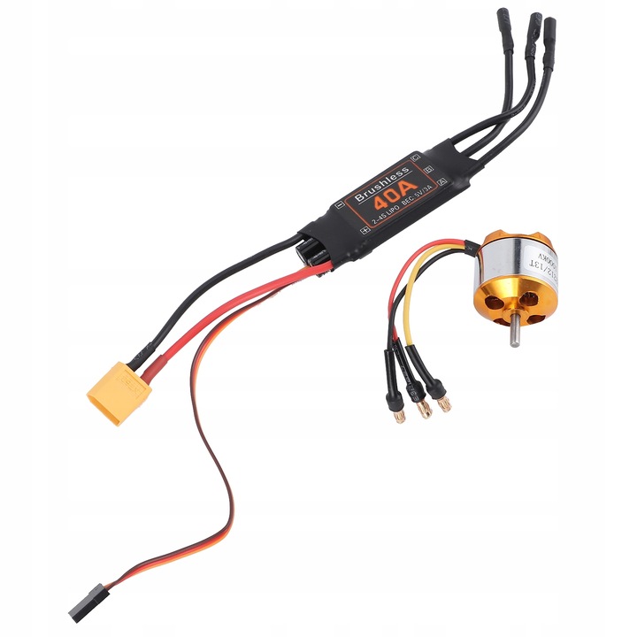 SILNIK 2212 1000KV 40A BEZSZCZOTKOWY ZESTAW ESC DO HELIKOPTERA RC DRONE FPV