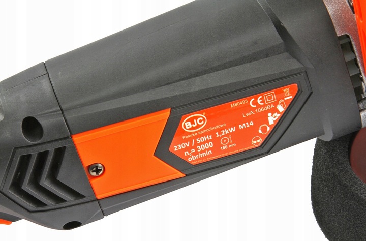 POLERKA SAMOCHODOWA SZLIFIERKA Z REGULACJĄ DO POLEROWANIA AUTA+ GĄBKI BJC