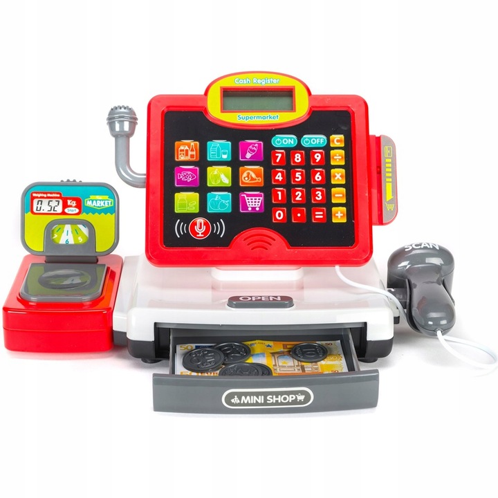 Kasa sklepowa Fiskalna XL interaktywna dla dzieci + akcesoria MATADI