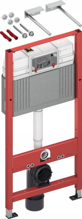 STELAŻ PODTYNKOWY DO WC TOALETY ZE SPŁUCZKĄ TECE BASE 112CM WSPORNIKI