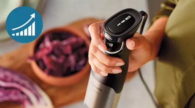 Blender ręczny Philips Seria 5000 HR2682/00 1200W Stal Wskaźnik LED