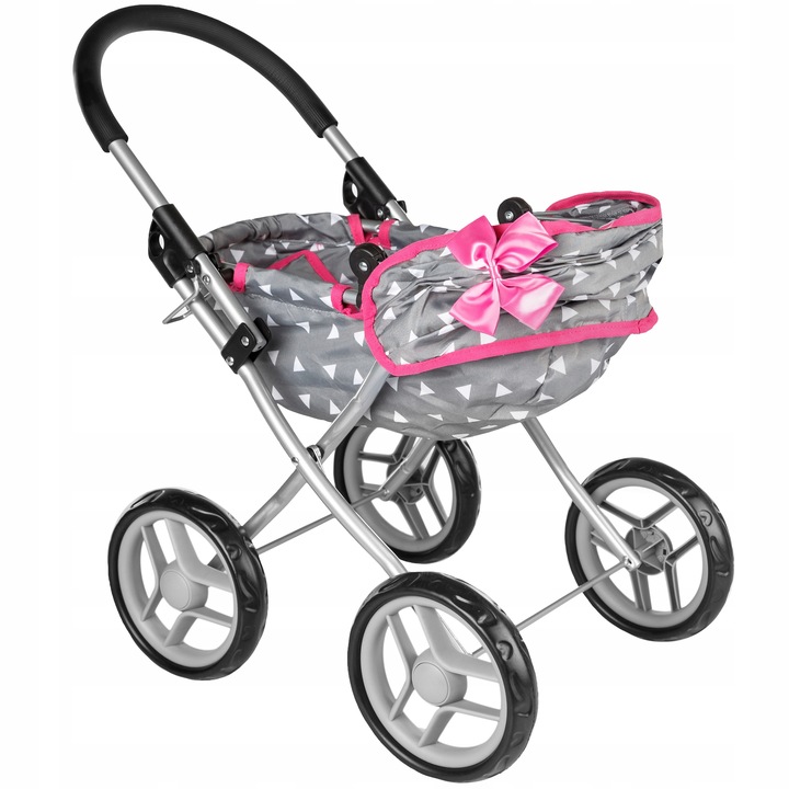 KINDERPLAY WÓZEK DLA LALEK GŁĘBOKI GONDOLA SKŁADANY DASZEK