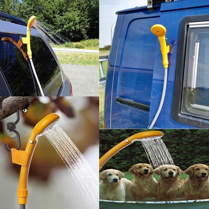 PRYSZNIC TURYSTYCZNY KEMPINGOWY POD NAMIOT 12V 60W PRZENOŚNY NATRYSK POLOWY