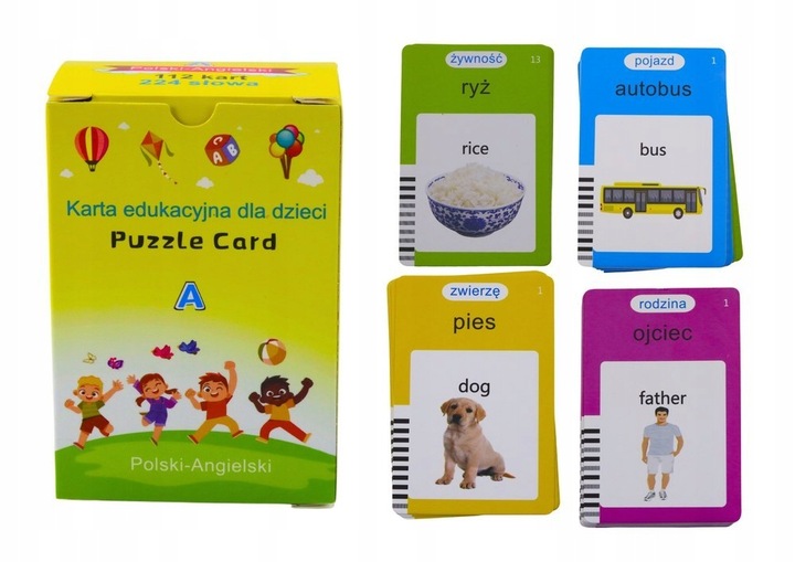Czytnik Kart Do Nauki słówek POLSKI i ANGIELSKI 448 SŁÓW III TRYBY JĘZYKÓW