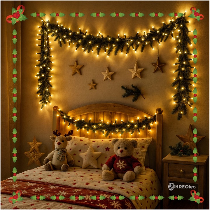 MOCNE LAMPKI CHOINKOWE 500 LED OŚWIETLENIE ŚWIĄTECZNE ZEW/WEW BIAŁY CIEPŁY