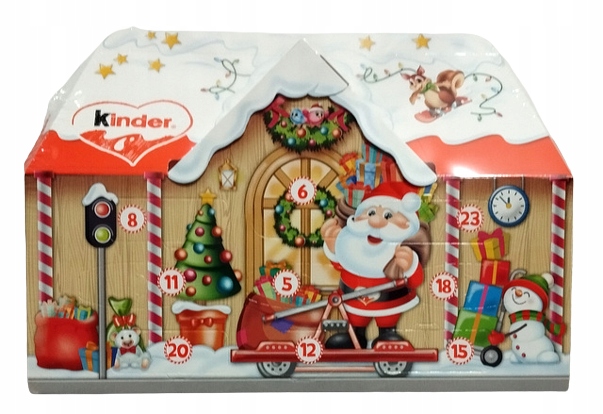 KINDER KALENDARZ ADWENTOWY DOMEK ZE SŁODYCZAMI CZEKOLADKI MIKOŁAJ cukierki