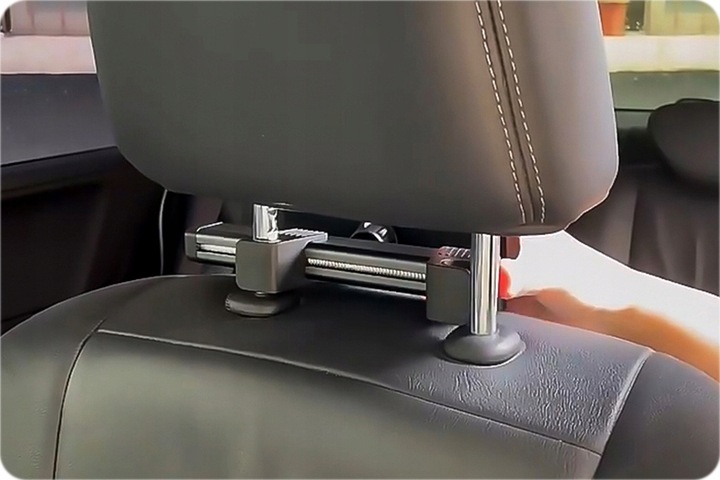 REGULOWANY UCHWYT SAMOCHODOWY HOLDER TRZYMAK NA TABLET TELEFON NA ZAGŁÓWEK