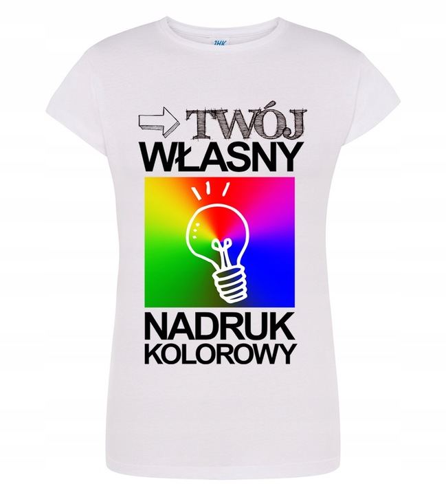 KOSZULKA DAMSKA Z WŁASNYM NADRUKIEM GRAFIKA r. M