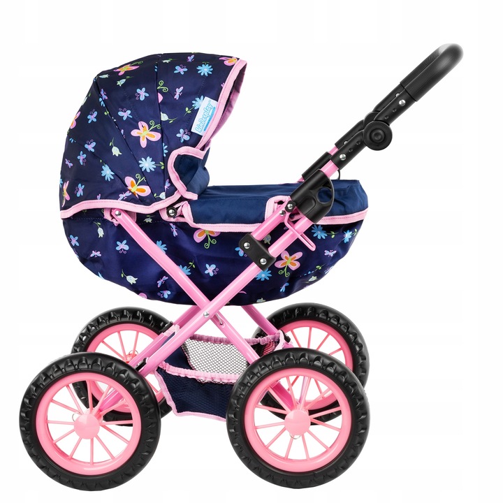 KINDERPLAY WÓZEK DLA LALEK GŁĘBOKI GONDOLA SKŁADANY TORBA REGULOWANA RĄCZKA
