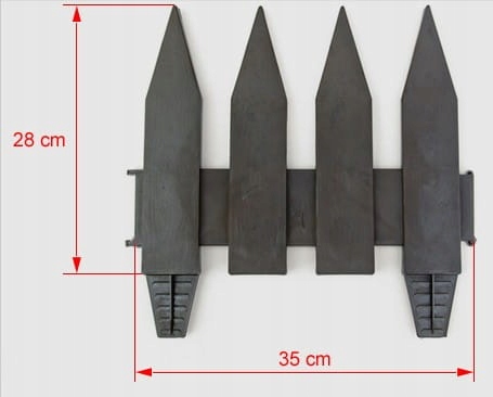 Płotek Classic plastikowy BRĄZOWY 28cm x 2,8m