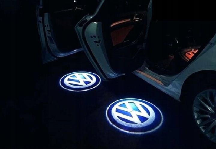 2x LED LOGO PROJEKTOR VW PASSAT GOLF EOS JETTA SHARAN TIGUAN TOUAREG TOURAN