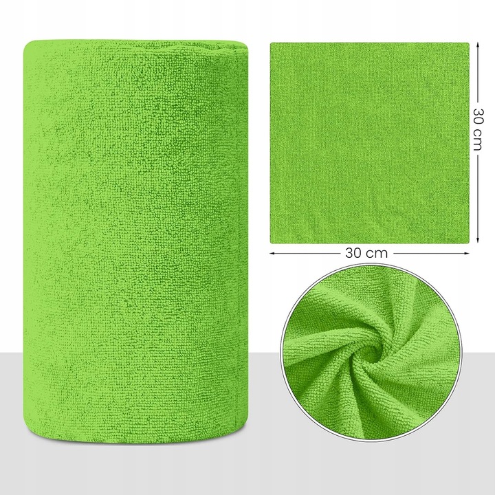 RĘCZNIKI Z MIKROFIBRY W ROLCE 30x30cm SZMATKI ŚCIERKI MIKROFIBRA 50szt.