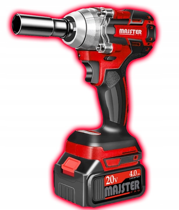 KLUCZ UDAROWY Akumulatorowy BEZSZCZOTKOWY do KÓŁ 20V 1/2' 2xAKU 4AH WALIZKA