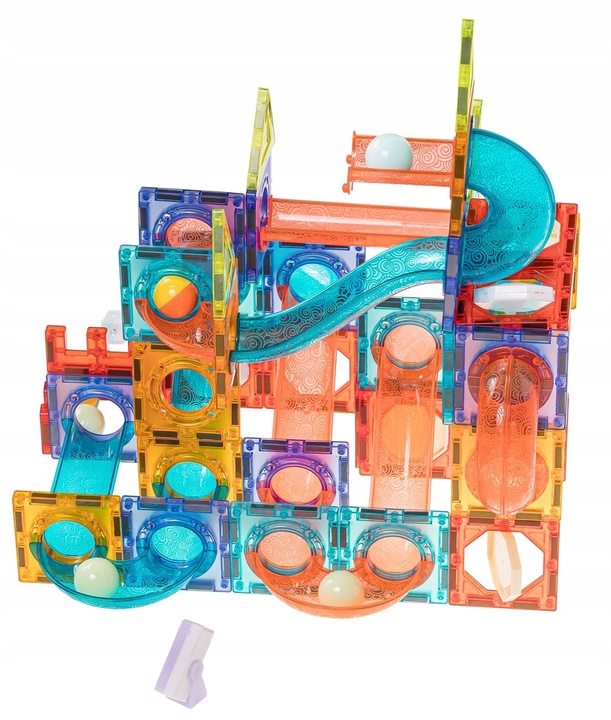 KLOCKI MAGNETYCZNE ŚWIĘCĄCE TOR KULKOWY KLOCKI KONSTRUKCYJNE KULODROM 110EL