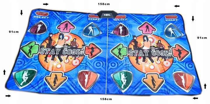 MATA MUZYCZNA PODWÓJNA TAŃCZENIA GRA TANECZNA DLA DZIECI WIFI 32BIT 4W1 TV