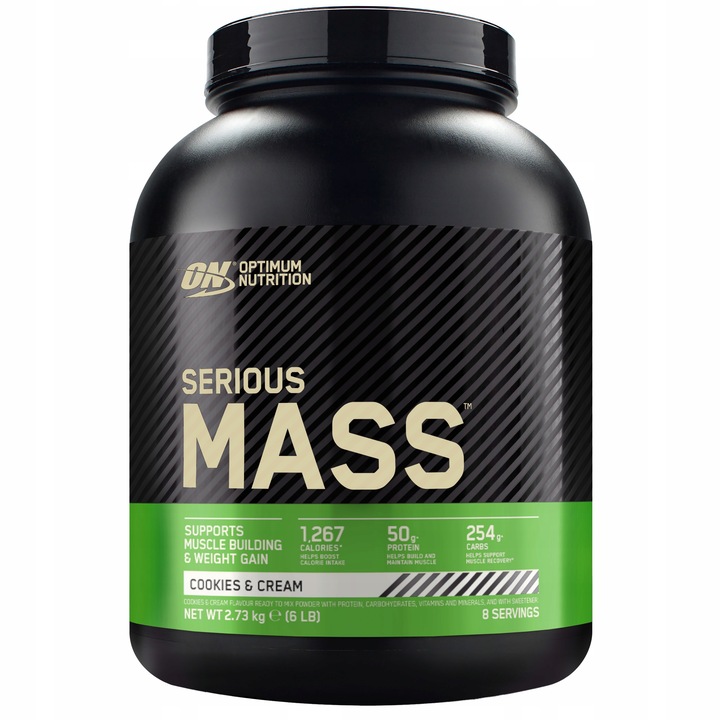 GAINER SERIOUS MASS OPTIMUM NUTRITION 2730g | Ciasteczkowy Ciastko z kremem