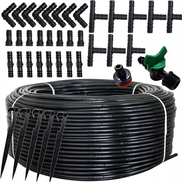 LINIA KROPLUJĄCA XXL 100m + 100el NAWODNIENIE KROPELKOWE WĄŻ KROPELKUJĄCY