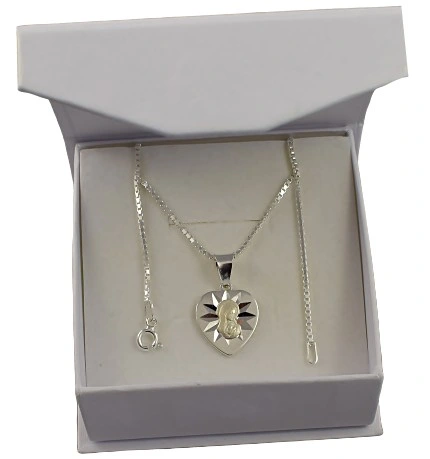 Łańcuszek Srebrny Wenecjana z Medalikiem Serduszko pr 925 Grawer Gratis