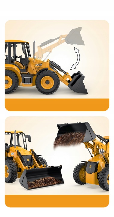 KOPARKA ZDALNIE STEROWANA JCB RC ŁADOWACZ BULDOŻER DOUBLEE