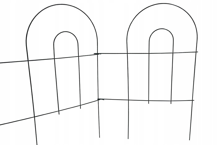 Ozdobny Płotek Ogrodowy 83cm Metal Rabatowy Do Ochrony Krzewów Roślin 308cm