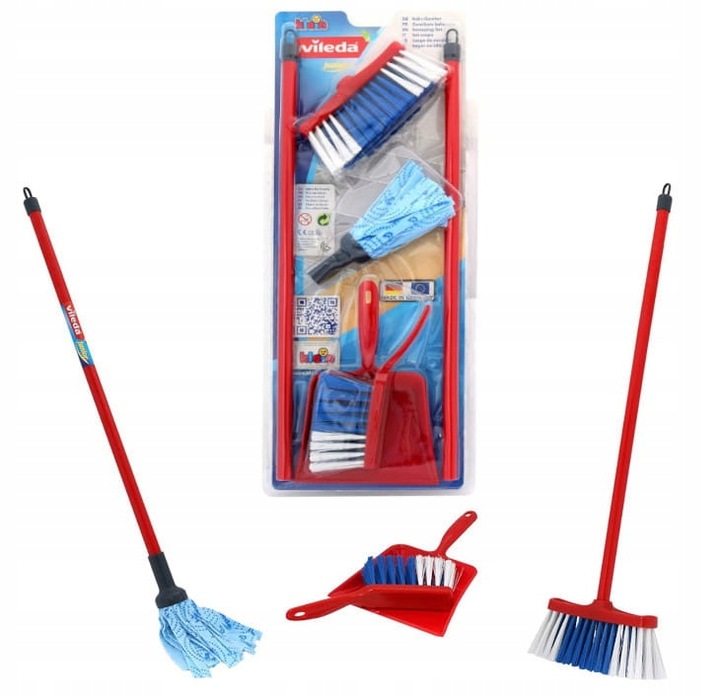 KLEIN ZESTAW DO SPRZĄTANIA VILEDA SZCZOTKA MIOTŁA MOP ZMIOTKA 3+