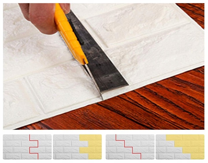 x10 PANELE ŚCIENNE SAMOPRZYLEPNE KAMIEŃ CEGŁA TAPETA MUR IMITACJA 3D SALON