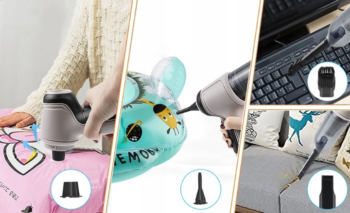 BEZPRZEWODOWY WYDAJNY RĘCZNY ODKURZACZ SAMOCHODOWY 120W 9000PA ŁADOWANY