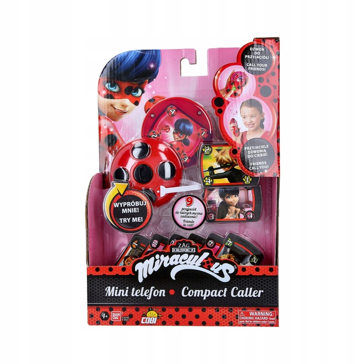MIRACULUS MINI TELEFON Mini Model dla Dzieci Biedronka i Czarny Kot